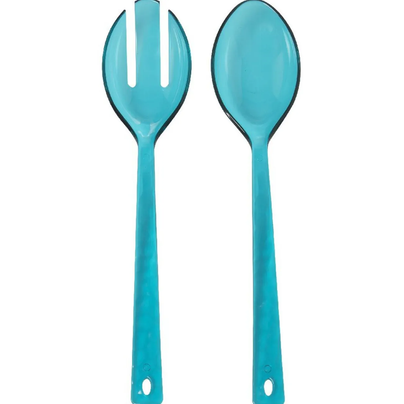 New Gifi Couvert à salade bleu martelé x2