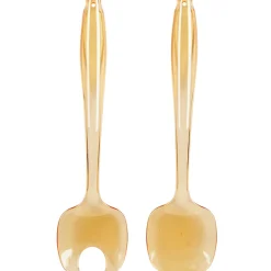 Outlet Gifi Couvert à salade plastique orange transparent x2