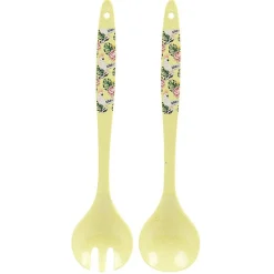 Sale Gifi Couverts à salade décor oiseau tropical