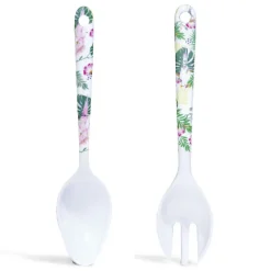 Sale Gifi Couverts à salade oiseau tropical en plastique