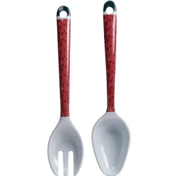 Hot Gifi Couverts à salade style tropical manche motif pastèque x2