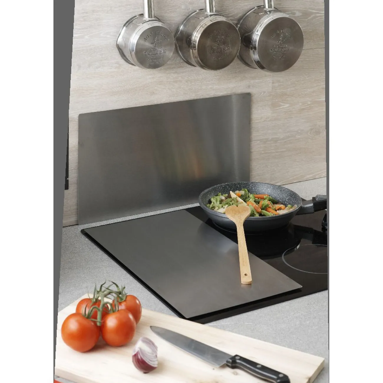 Outlet Gifi Crédence inox dim. 48.5x27 cm - Lot de 2