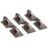 Gifi Quincaillerie^6 crochets adhésifs pour tringle en plastique marron - 17x24 mm