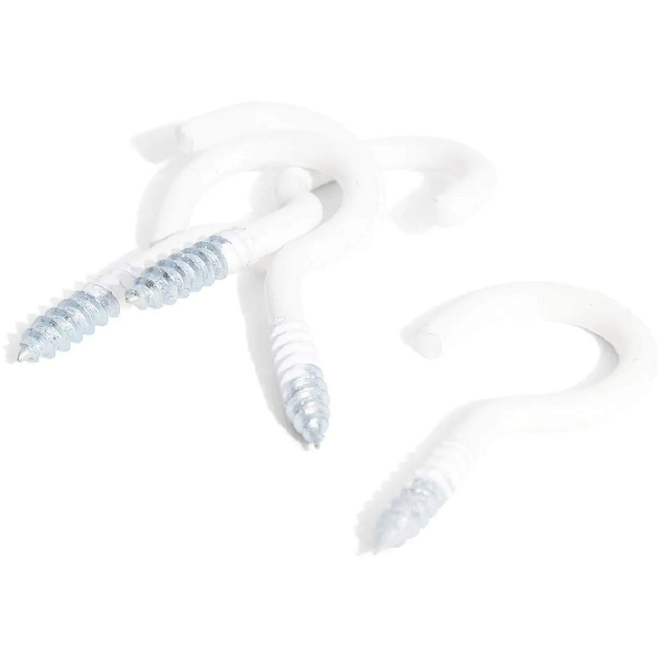 Gifi Quincaillerie^8 crochets ouverts en acier plastifié blanc - 4x30 mm