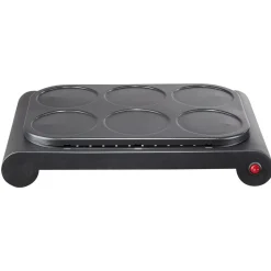 Best Gifi Crêpière 6 personnes aluminium noir 1000W