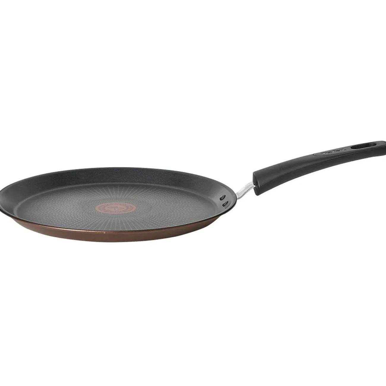 Discount Gifi Crêpière Tefal aluminium anti adhérente thermosignal marron Ø 25 cm