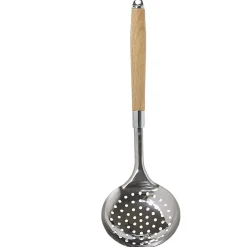 Discount Gifi Écumoire en inox avec manche en bois