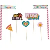 Outlet Gifi Décoration gâteau anniversaire pique thème candy x7