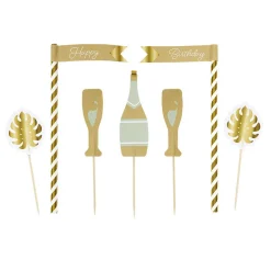 Online Gifi Décoration gâteau anniversaire pique thème nature x7