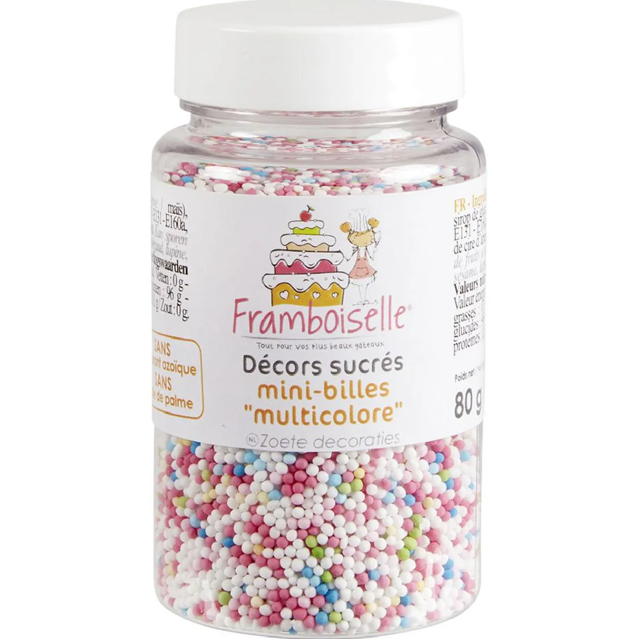 Hot Gifi Décor sucré mini billes multicolores