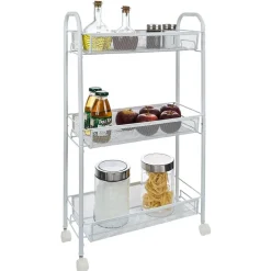 Sale Gifi Desserte cuisine 3 niveaux métal blanc