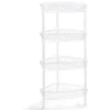 Gifi Desserte d'angle 4 niveaux plastique transparent 38x33xH82cm
