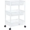 Clearance Gifi Desserte de cuisine 3 niveaux panières blanches