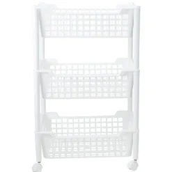 Outlet Gifi Desserte de cuisine 3 étages blanc