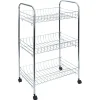 Outlet Gifi Desserte en métal gris 3 niveaux - L.41xl.26,5xH.61,5cm
