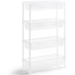 Hot Gifi Desserte 4 niveaux plastique transparent 50x19,5xH82cm