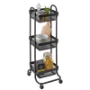 Clearance Gifi Desserte à roulettes vintage métal noir 3 niveaux