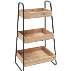 Sale Gifi Desserte vintage 3 niveaux noir naturel