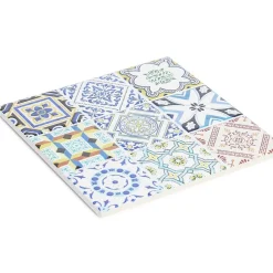 Sale Gifi Dessous de plat carré céramique design carreau de ciment 15,2x15,2cm