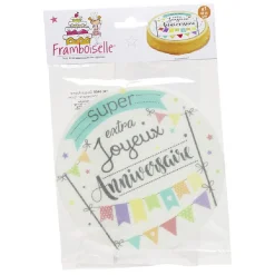 Sale Gifi Disque azyme motif joyeux anniversaire 20 g