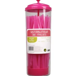 Hot Gifi Distributeur de pailles roses