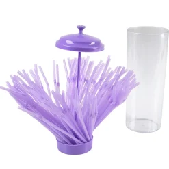 Gifi Distributeur de pailles violettes