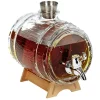 Best Gifi Distributeur de rhum avec socle en bois 1,5 L
