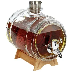 Best Gifi Distributeur de rhum avec socle en bois 1,5 L