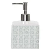 Gifi Aménagement Salle De Bain^Distributeur de savon céramique carreau de ciment blanc vert