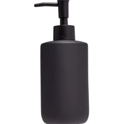 Gifi Aménagement Salle De Bain^Distributeur de savon céramique noir Ø7xH18,5cm