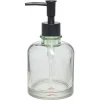 Gifi Aménagement Salle De Bain^Distributeur de savon en verre transparent vert Ø8xH17cm