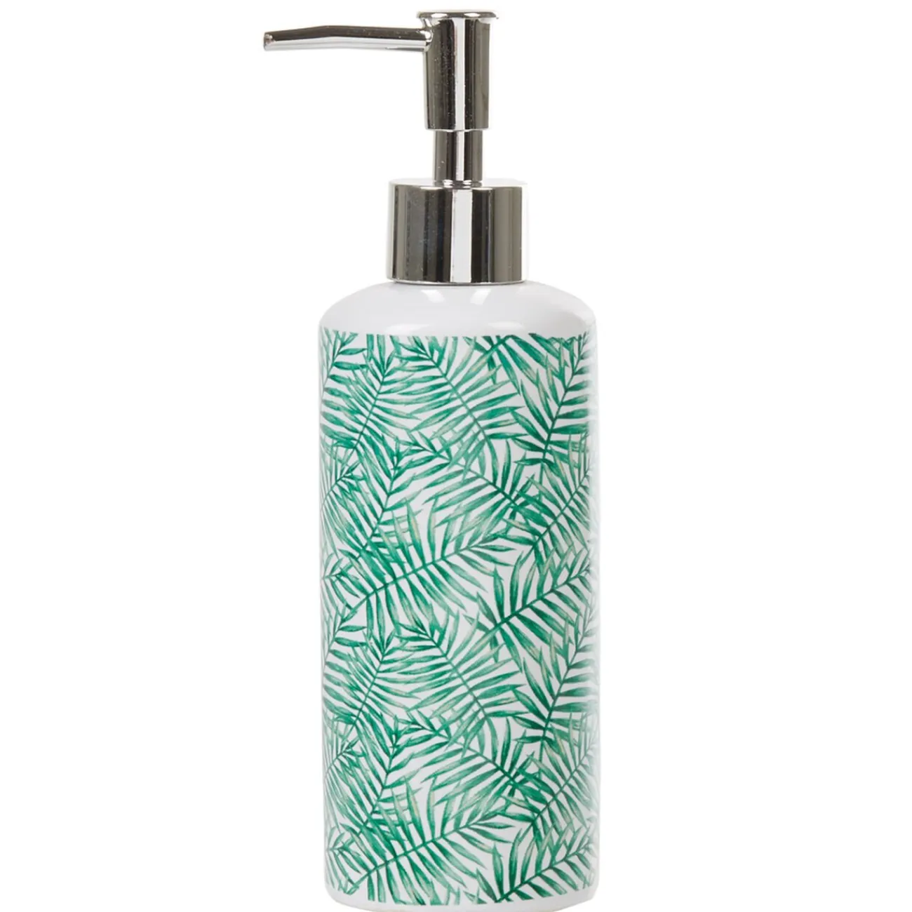Gifi Aménagement Salle De Bain^Distributeur de savon Jungle imprimé tropical feuillage vert