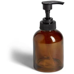Gifi Aménagement Salle De Bain^Distributeur de savon 100ml verre marron