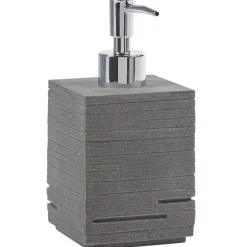 Gifi Aménagement Salle De Bain^Distributeur à savon gris imitation pierre
