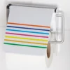 Gifi Equipement Douche^Dérouleur papier WC blanc rayures colorés