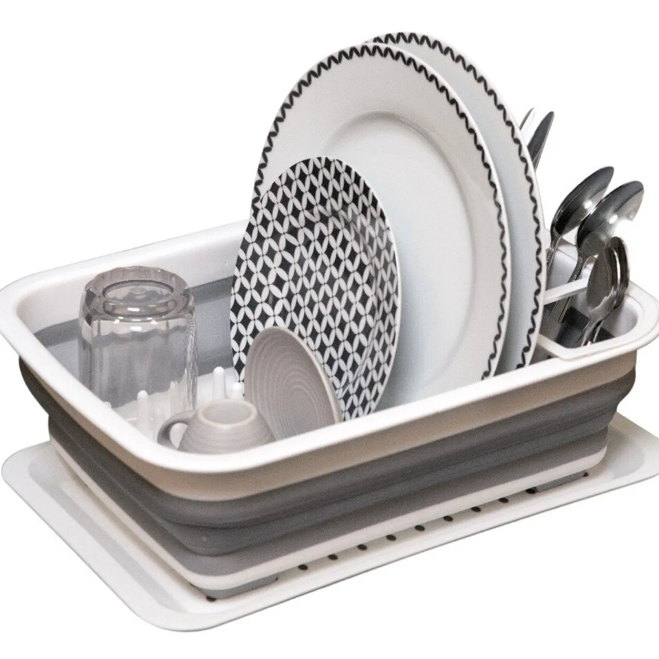 Sale Gifi Egouttoir à vaisselle rétractable avec plateau