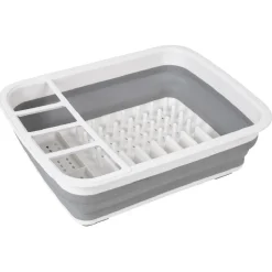 Discount Gifi Egouttoir à vaisselle rétractable blanc gris
