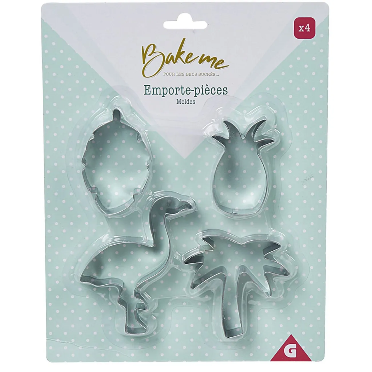 Sale Gifi Emporte pièce forme Ananas Palmier Flamant rose Feuille x4