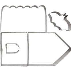Discount Gifi Emporte pièces maison hantée Halloween chauve souris x4