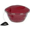 Clearance Gifi Essoreuse à salade 4 en 1 transparente et rouge