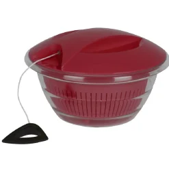 Clearance Gifi Essoreuse à salade 4 en 1 transparente et rouge