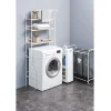 Gifi Entretien Du Linge|Etagère de rangement buanderie blanche et naturelle