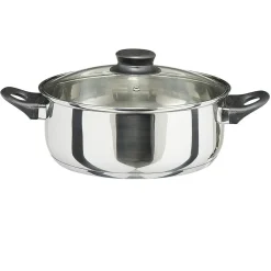 Hot Gifi Faitout anti adhésif inox couvercle en verre