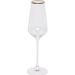 Best Gifi Flûte en verre avec liseré doré 23 cl x4