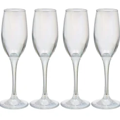 Sale Gifi Flûte en verre transparent irisé x4