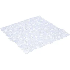 Gifi Equipement Douche^Fond de douche carré design galet pvc transparent