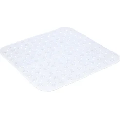 Gifi Equipement Douche^Fond de douche en pvc design bulles blanc transparent
