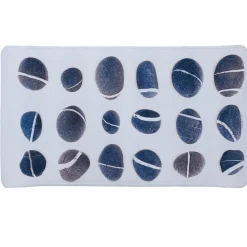 Gifi Equipement Douche^Fond de douche pvc blanc motif galets gris