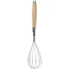 New Gifi Fouet de cuisine en inox avec manche en bois