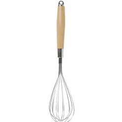 New Gifi Fouet de cuisine en inox avec manche en bois